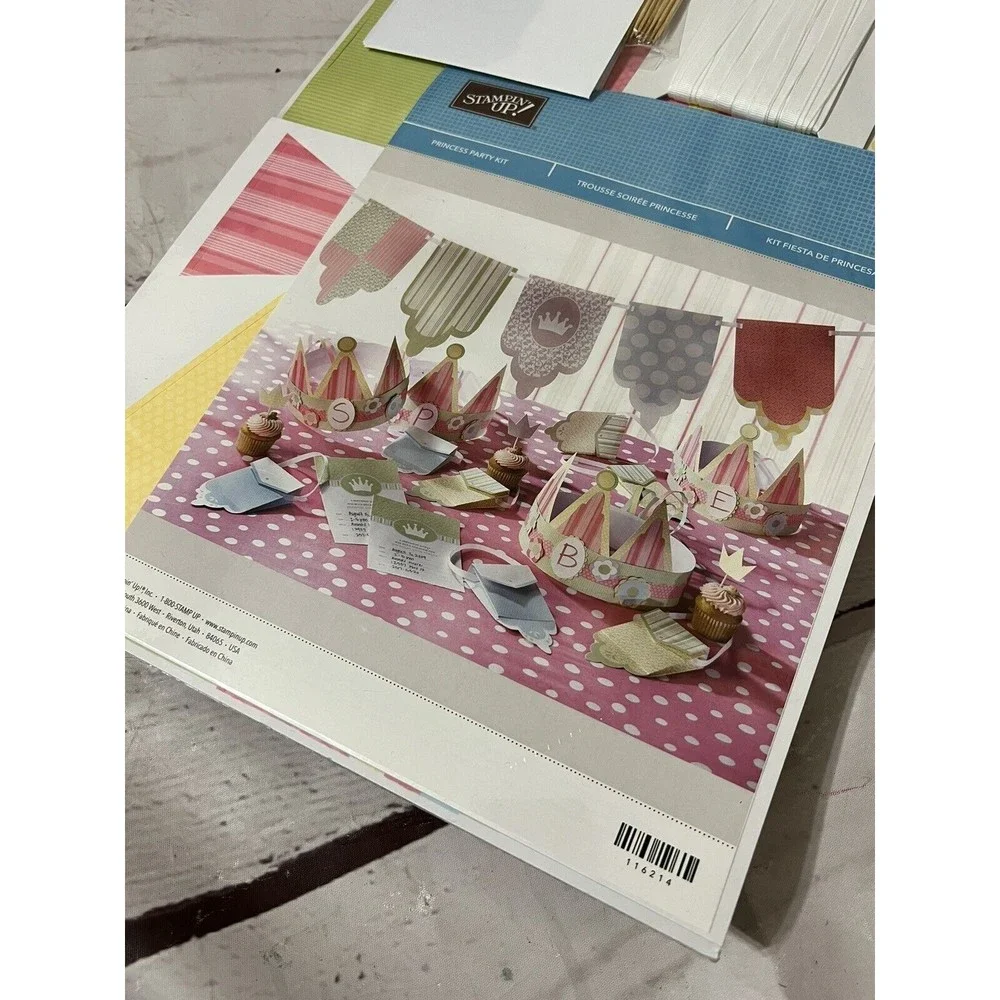 (2) Stampin' Up Princess Party Kit Invitations Decorations Crown Tiara Crafts